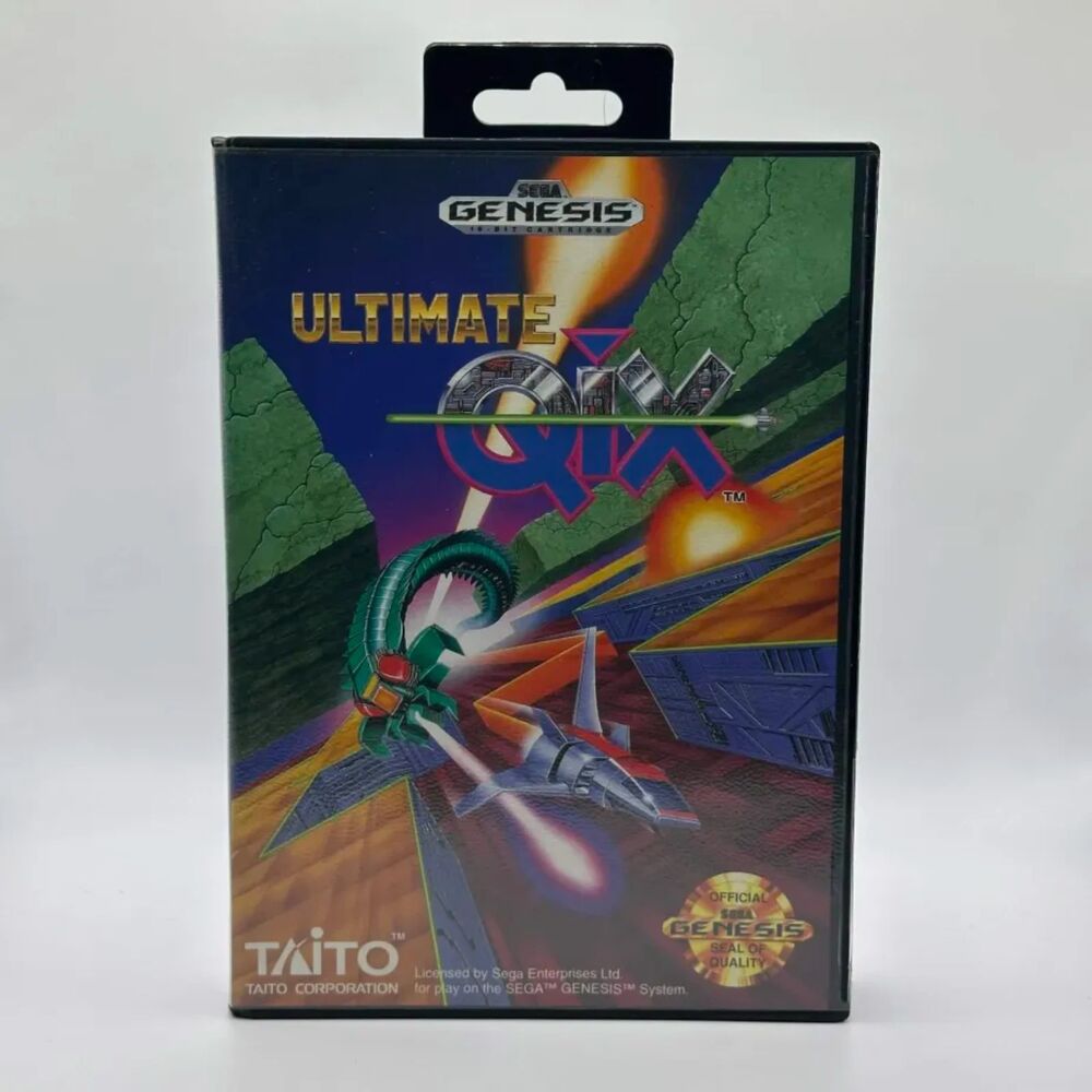 Ultimate Qix Sega Genesis Complete CIB Authentic Good Condition